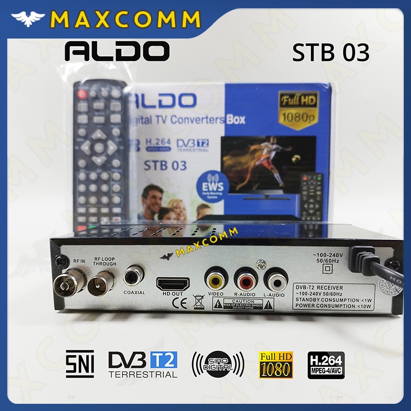 Aldo Set Top Box - STB 03 DVB T2 TV SIARAN DIGITAL RECEIVER