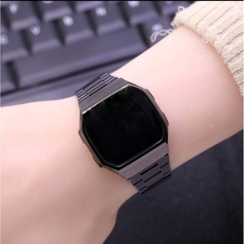 Jam Tangan Wanita Digital Model Led Touch Stainliss Anti Karat TAHAN AIR BISA COD || Jam Tangan Wanita Terbaru Free Batrai Cadangan Termurah || Jam Tangan Led Touch Screen Kekinian Terlaris