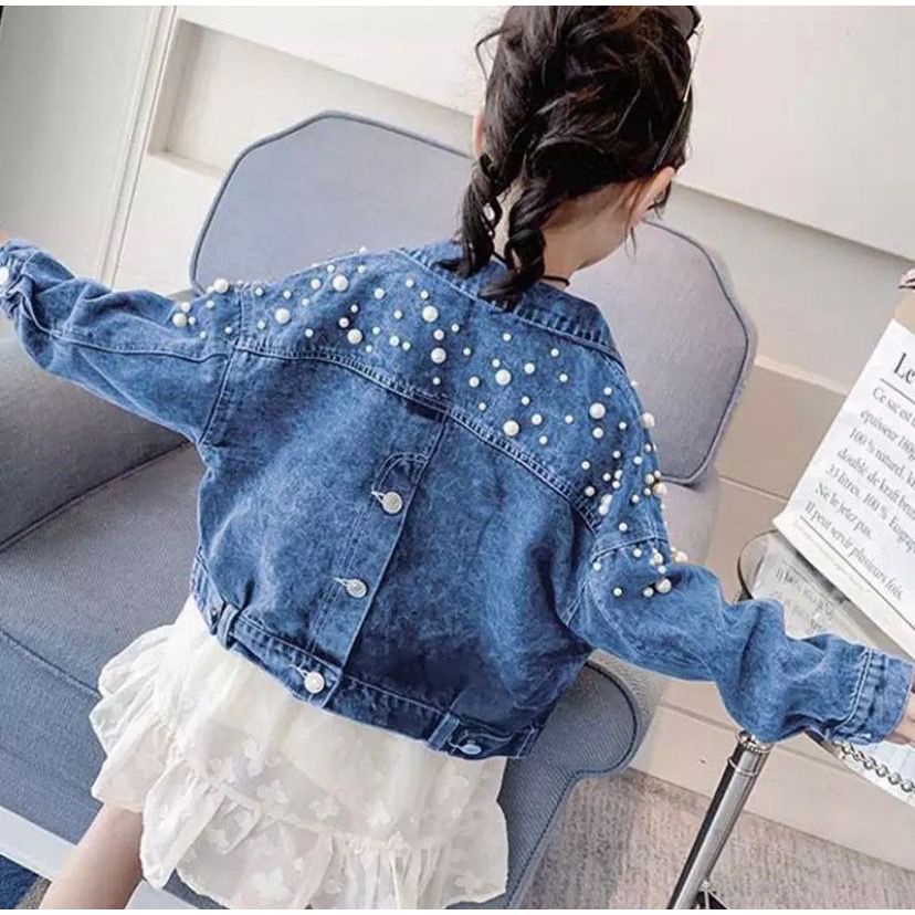 Jaket jeans Crop Anak usia 3th-10th