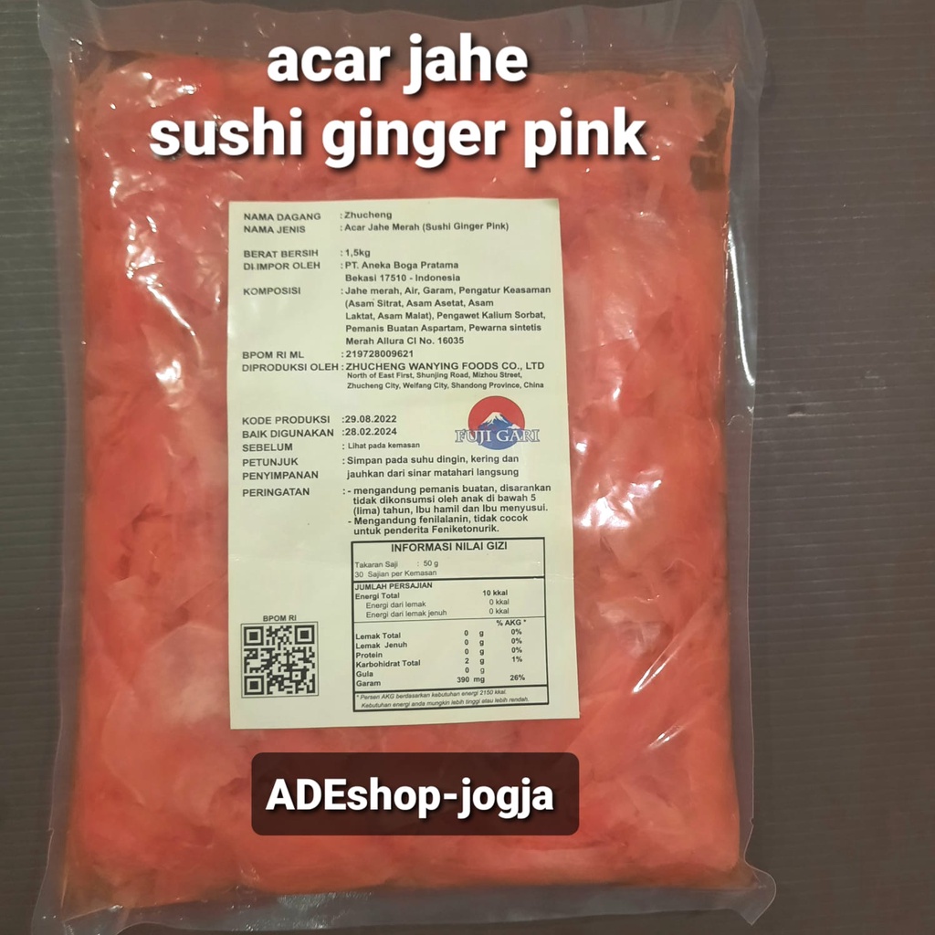 

acar jahe sushi ginger pink 1 kg 1 5 repack gari shoga gary