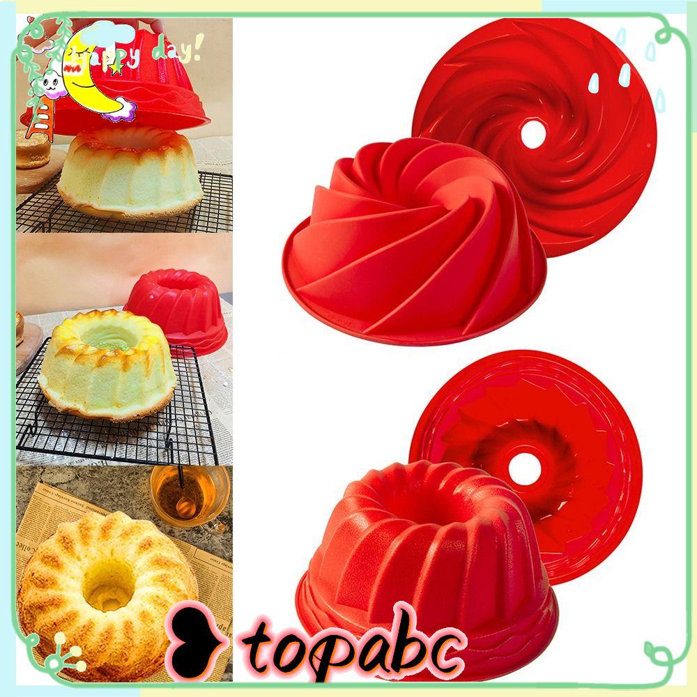 Top 3D Bulat Cyclone Spiral DIY Craft Sabun Cetakan Jelly Dome Mousse Moulds