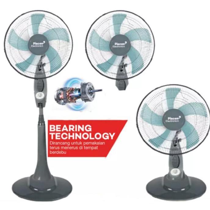 Kipas Angin 16 inch 3in1 Berdiri Meja Dinding Pisces 1671PRO Timer SNI