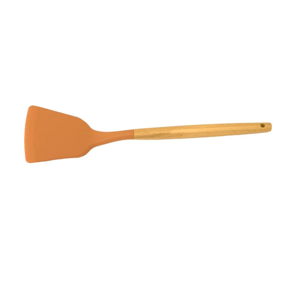 KING[SMW] Spatula Silicone Gagang Kayu / Spatula Silikon Tahan Panas / Wooden Spatula / Spatula Masak Anti Masak