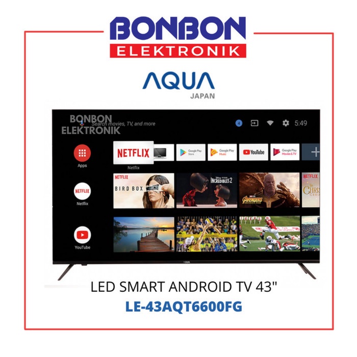 AQUA LED Smart Android TV 43 Inch LE-43AQT6600FG / LE43AQT6600FG FHD