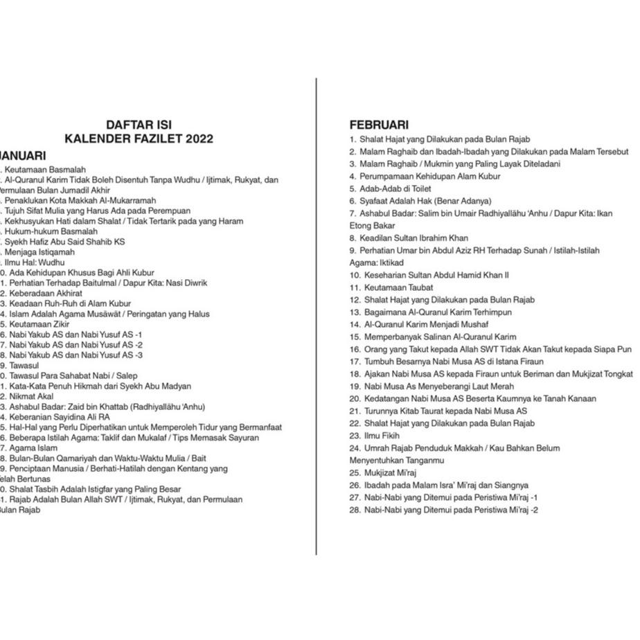 

(N-S6S(❤) Kalender Fazilet 2022 proses cepat