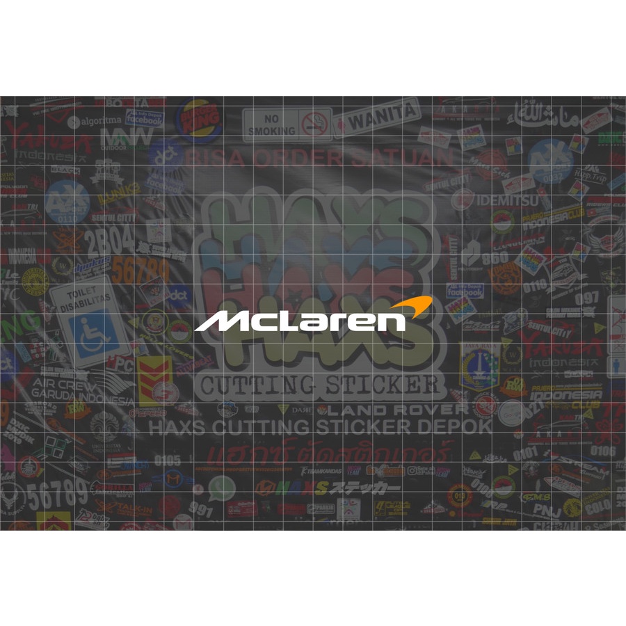 Cutting Sticker Logo McLaren 8 Cm Untuk Motor Mobil