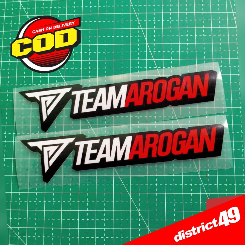 Sablon Setrika Logo - Sablon TEAM AROGAN - Sablon DTF untuk Kaos Sweater Jaket Topi dll