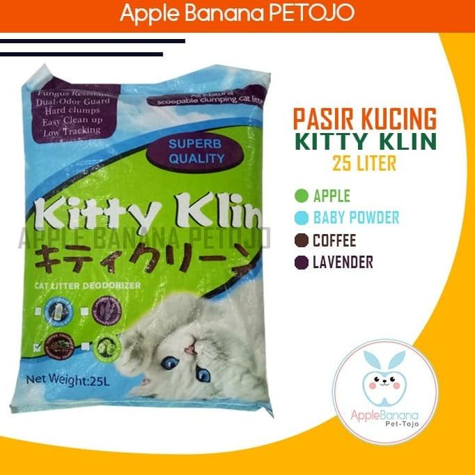 Promo Pasir Kucing KITTY KLIN 25 LITER - Pasir Kucing Wangi Gumpal 25L