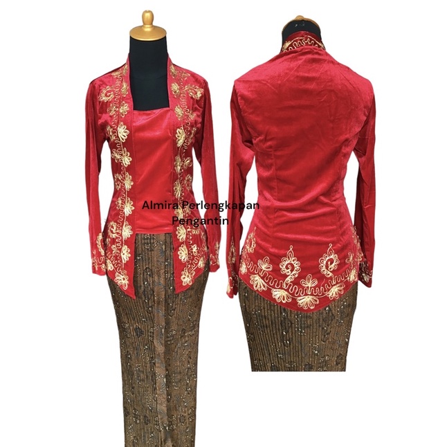 Kebaya Kutubaru bludru/ Kebaya Prewed