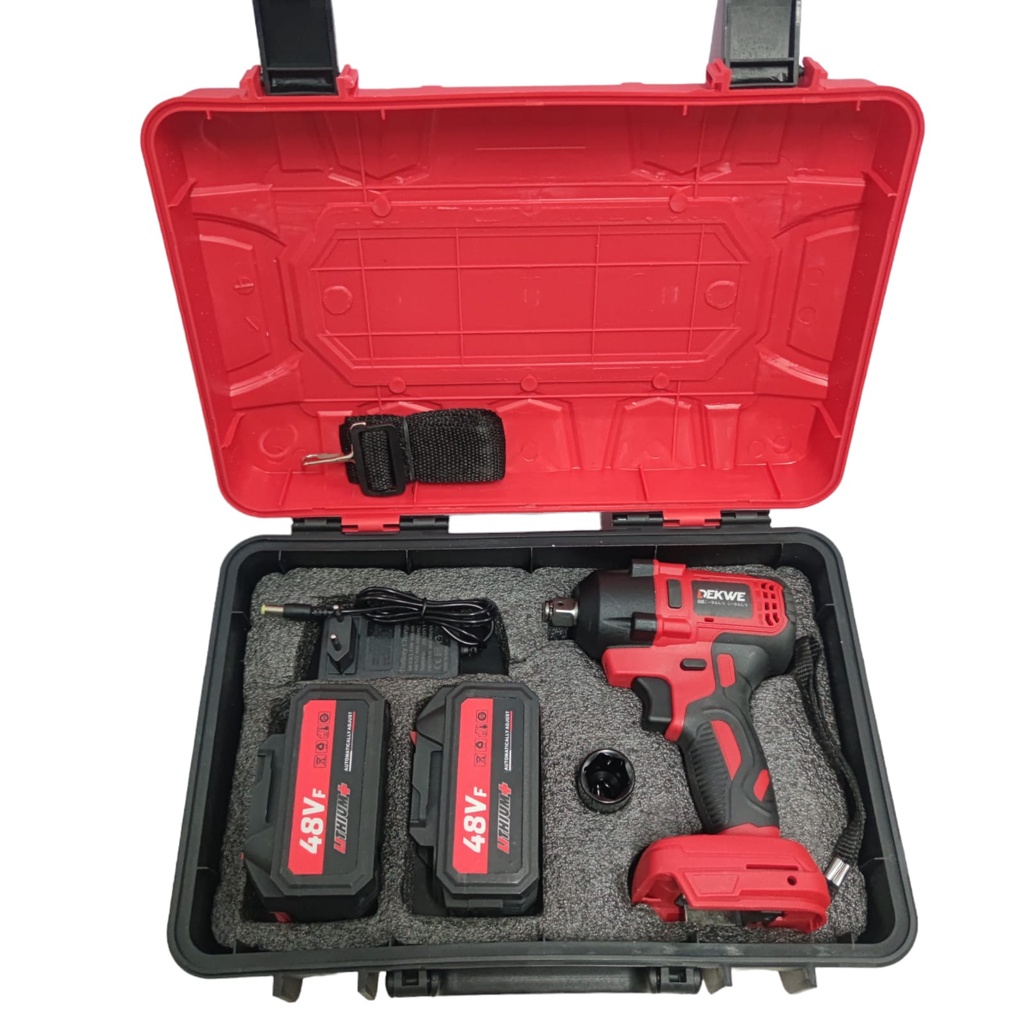 DEKWE DK3548 Impact Wrench Cordless Brushless 550n-M Baterai 48Vf