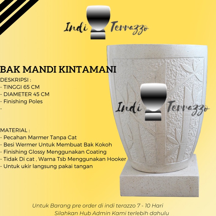 Bak Indi Terazzo Bak Kamar Mandi Apolo Marmer Keramik Gentong Unik Teraso