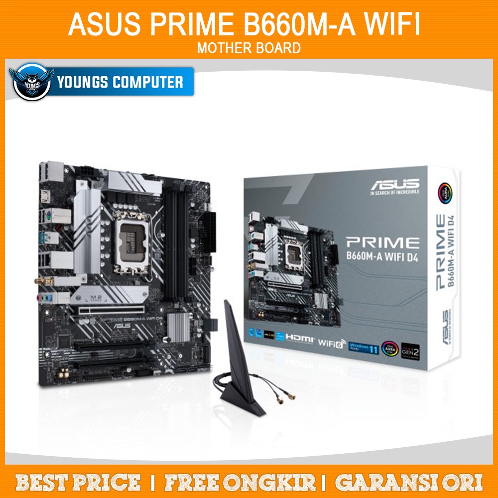 ASUS PRIME B660M-A WIFI DDR4 | Motherboard Intel Gen12 LGA1700 B660 D4