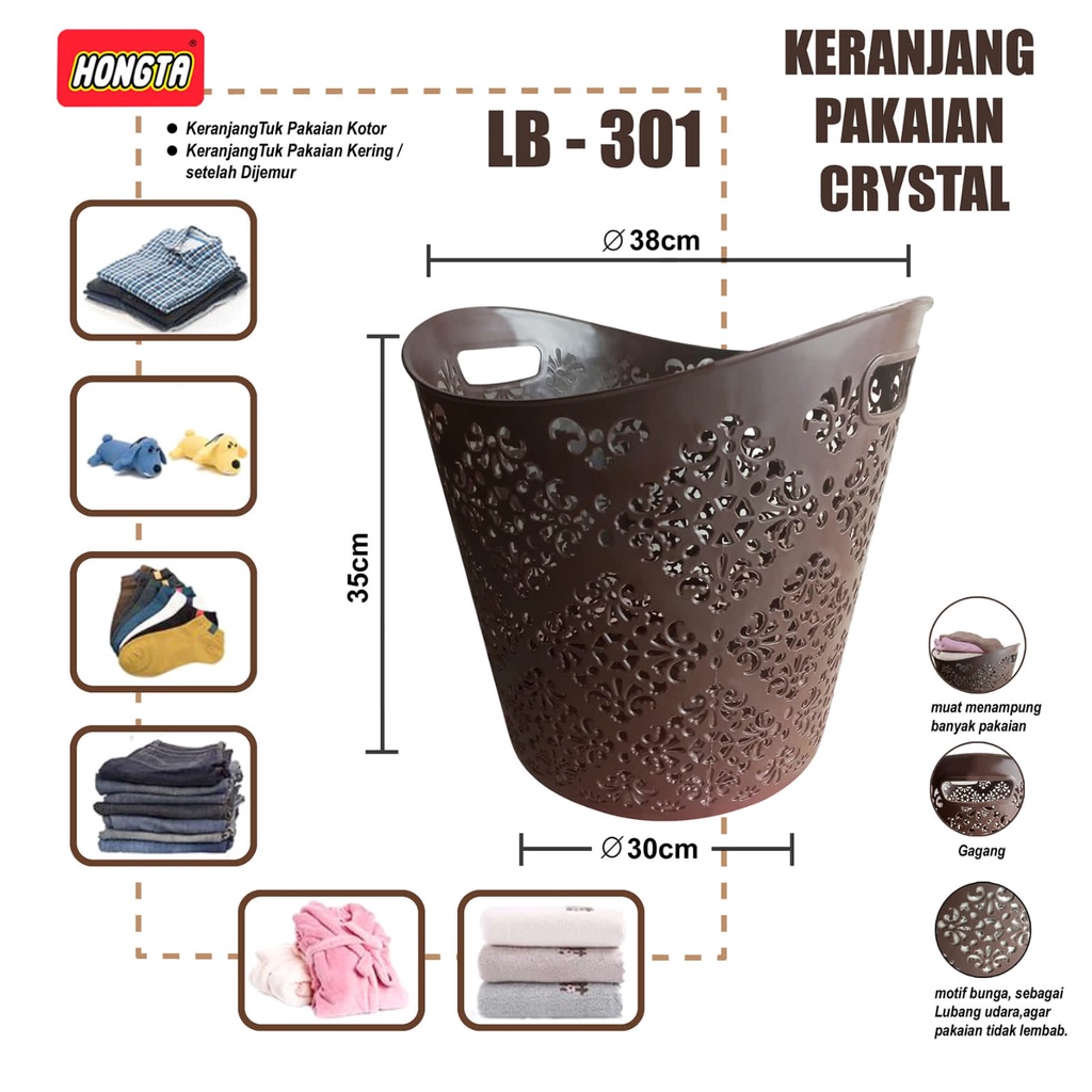 Keranjang Pakaian Cristal Akako