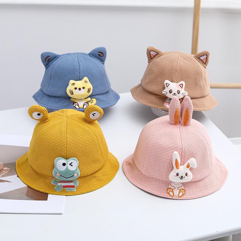 Topi bayi Bucket boneka Animal 3d Kuping lucu import