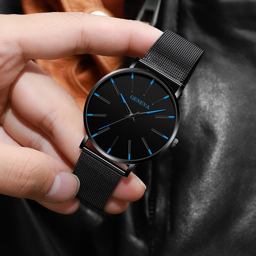 ✅COD [BBS] Jam Tangan Pria Minimalis Fashion Pria Jam Tangan Ultra Tipis Simple Men Business