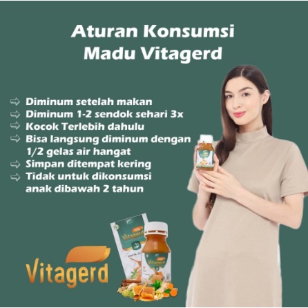 Madu VITAGERD Herbal Obat GERD MAAG ANXIETY MIGRAIN DEPRESI BAU MULUT SARIAWAN Dan Asam Lambung Original Asli Ori dengan Gejala Susah Tidur Sakit Kepala Kleyengan Kliyengan  Tenggorokan Sesak Perut Dada Panas Punggung Linu Panik jantung Berdebar