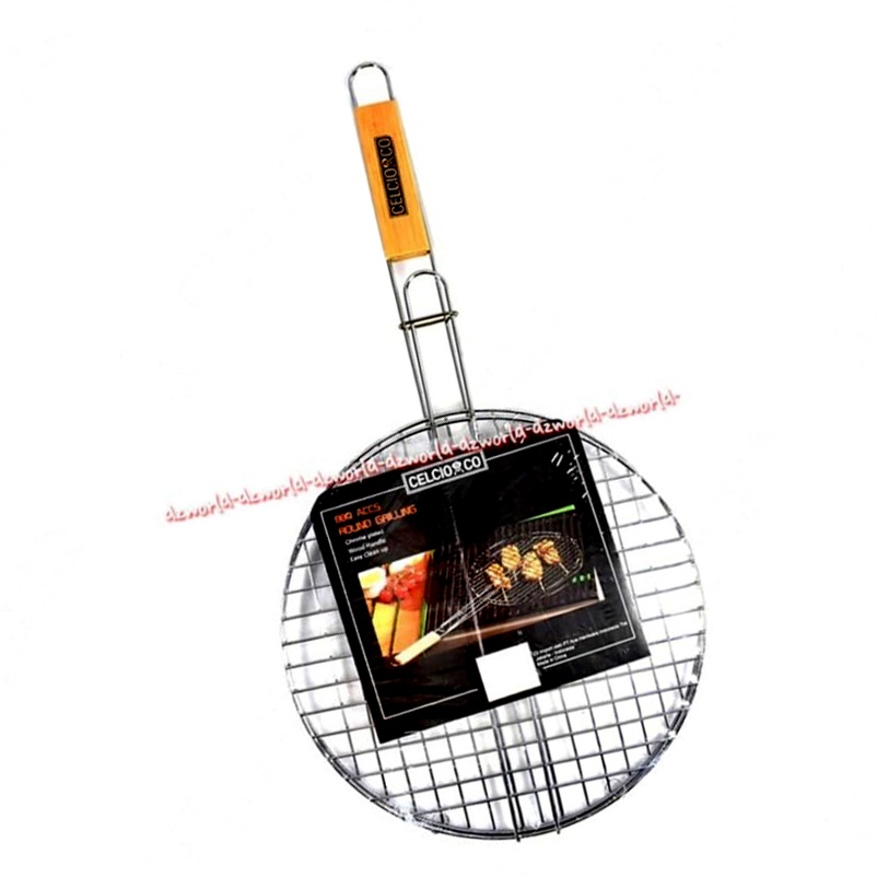 Celcio &amp; Co Round Grilling Bbq Accesories Alat Panggang Bulat Grill Round  58cm Cocok Untuk Ikan Ayam Seafood Celcio Co Celcioco Barbeque Panggang Kawat