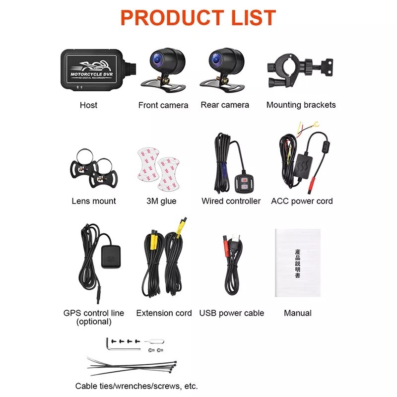 NA - KAMERA MOTOR GPS + WIFI WATERPROOF CAMERA DVR MOGE G5701