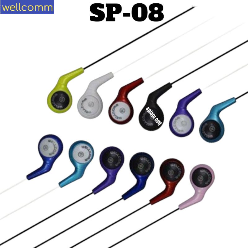 Headset Wellcomm SP08 Extra Bass Stereo Premiun Class Original Sp 08 Garansi Resmi