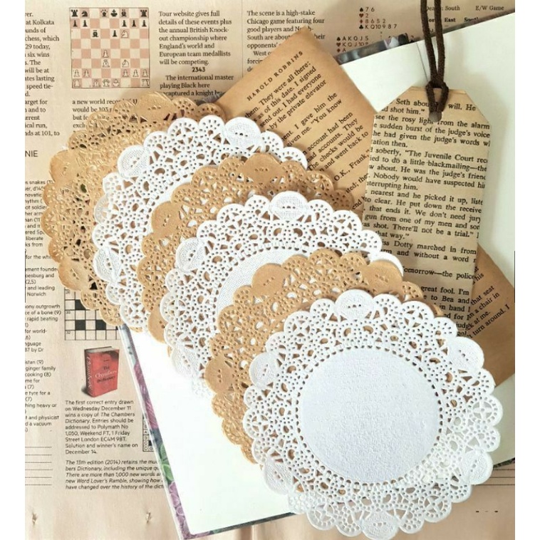 

(10pcs) Doily/Doilies/Doyley Paper Kertas Renda 4.5 inch Putih