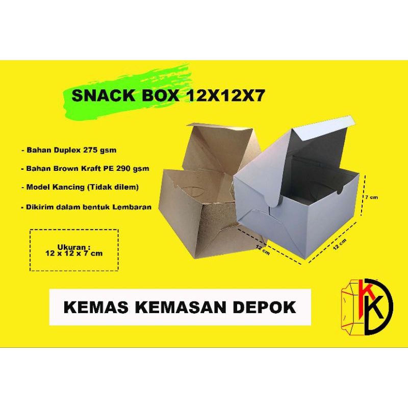 

Paper Snack Box 12x12x7 cm