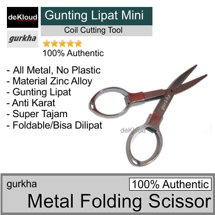 Authentic Gurkha Metal Foldable Scissors | gunting lipat kapas ss cm