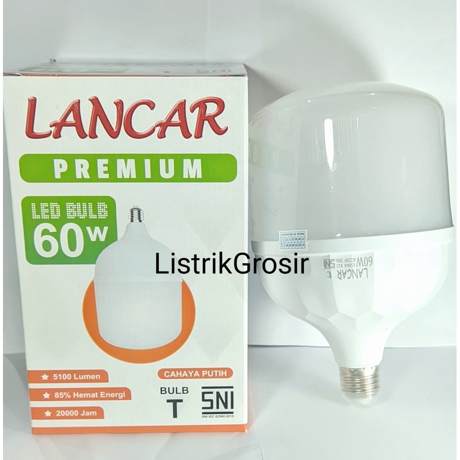 Capsule Lampu Led LANCAR PREMIUM T Bulb 60w 60 Watt Bohlam Led Kapsul