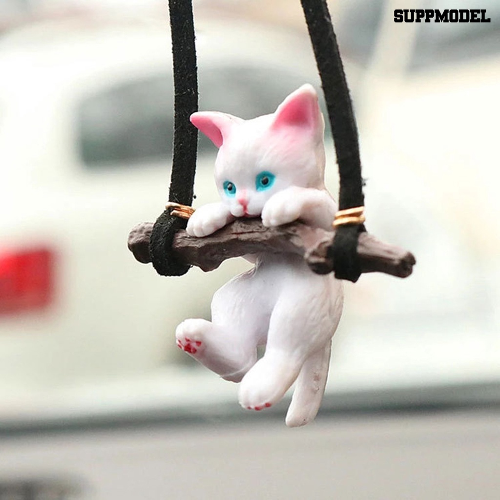 [Dekorasi] Liontin Mobil Hias Lucu Resin Cabang Bentuk Kucing Spion Pendant Hias Untuk Dekorasi