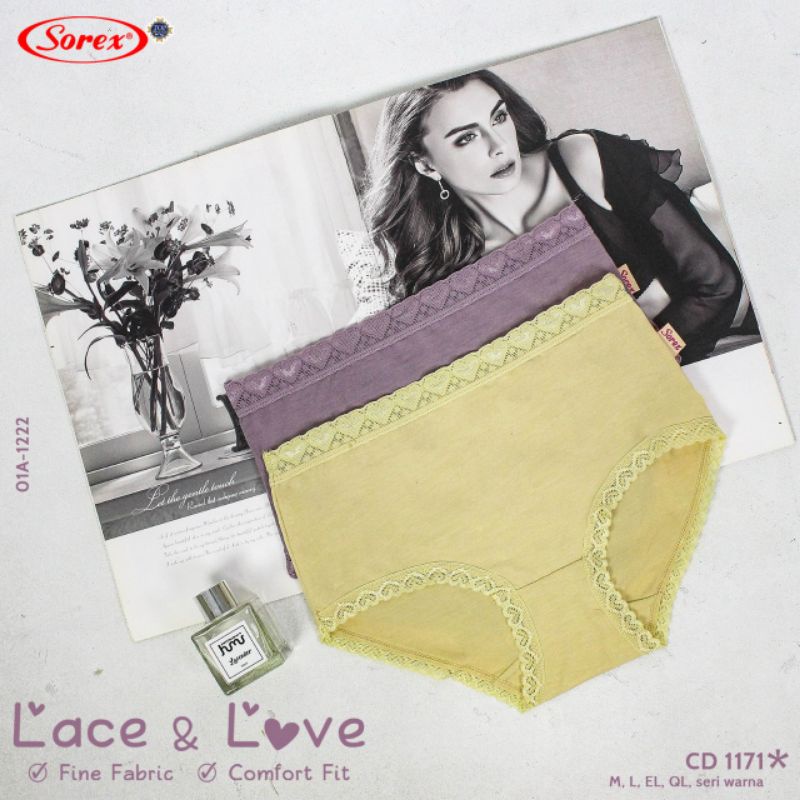 Sorex Celana Dalam Wanita Midi Lace And Love Fine Fabric Comfort Fit Art 1171