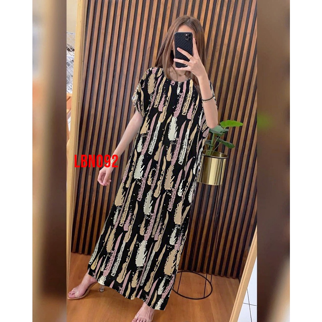 Daster Panjang Busui Semata Kaki Rinrin Collection-LBN092
