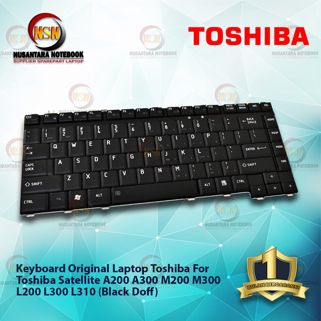 Keyboard Toshiba Satellite A200 A300 M200 M300 L200 L300 L310 BlackDop