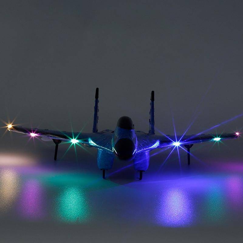 Mainan Pesawat RC Terbang Remote Control LED Pesawat Glider Airplane Foam 2.4G RC Airplane Busa Elastis Tidak Akan Pecah FX620