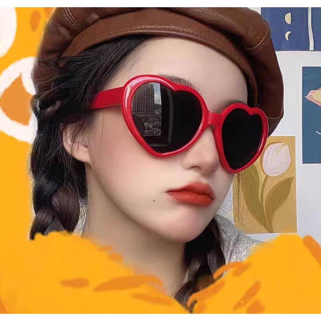 GO! KC966 Kacamata Hitam Wanita Kaca Mata Love Wanita Fashion Korean Style Korea Cute Murah Warna Warni