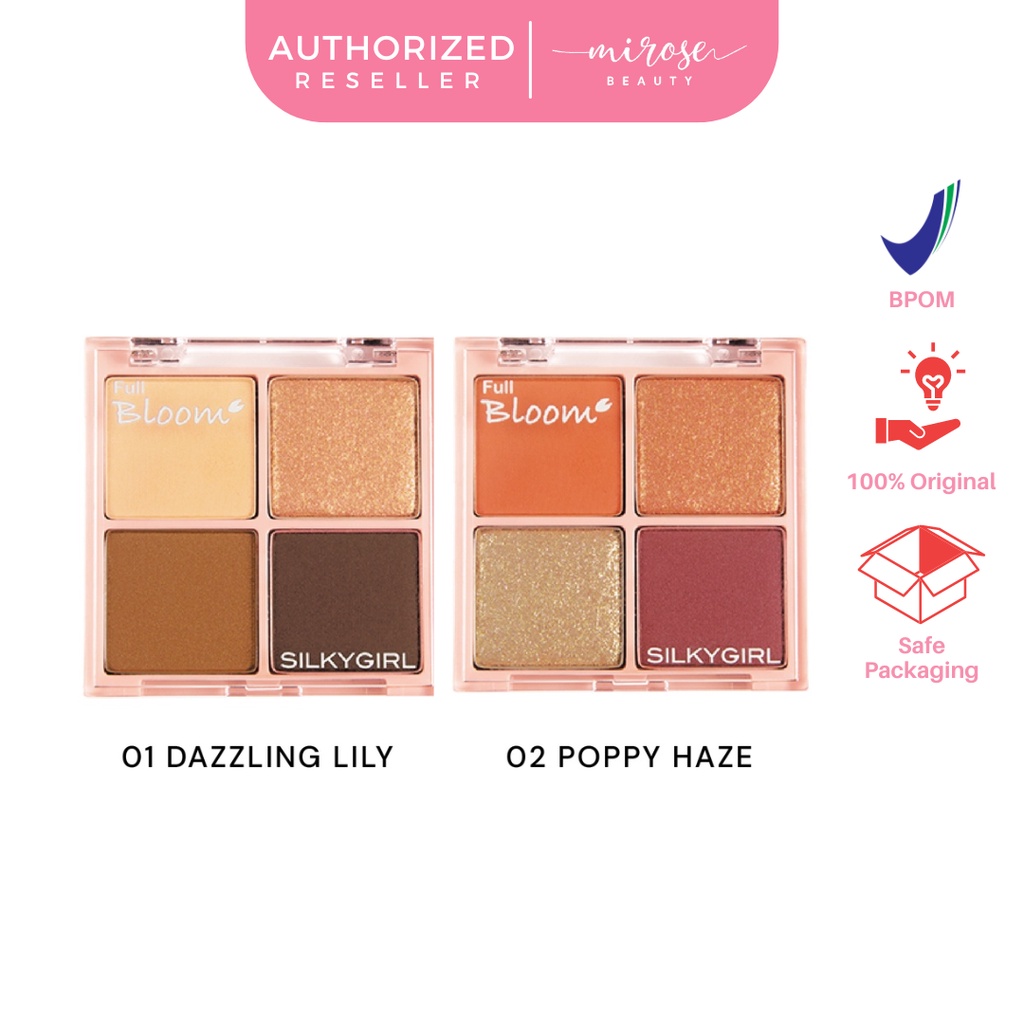 SILKYGIRL Full Bloom Quads Shadow 01 Dazzling Lily / 02 Poppy Haze