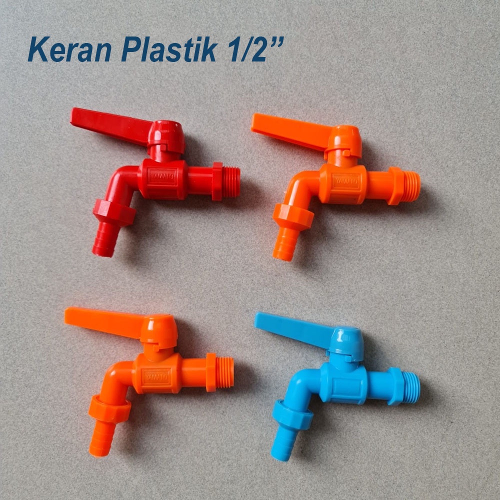 Kran Plastik Yamato Tembok Baling 1/2 INC - Keran Kran Air Taman Plastik Engkol 1/2
