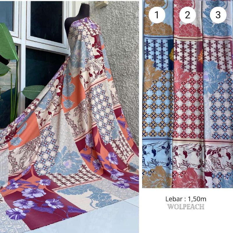 Kain Monalisa Motif Premium import Termurah by Maharani Textile