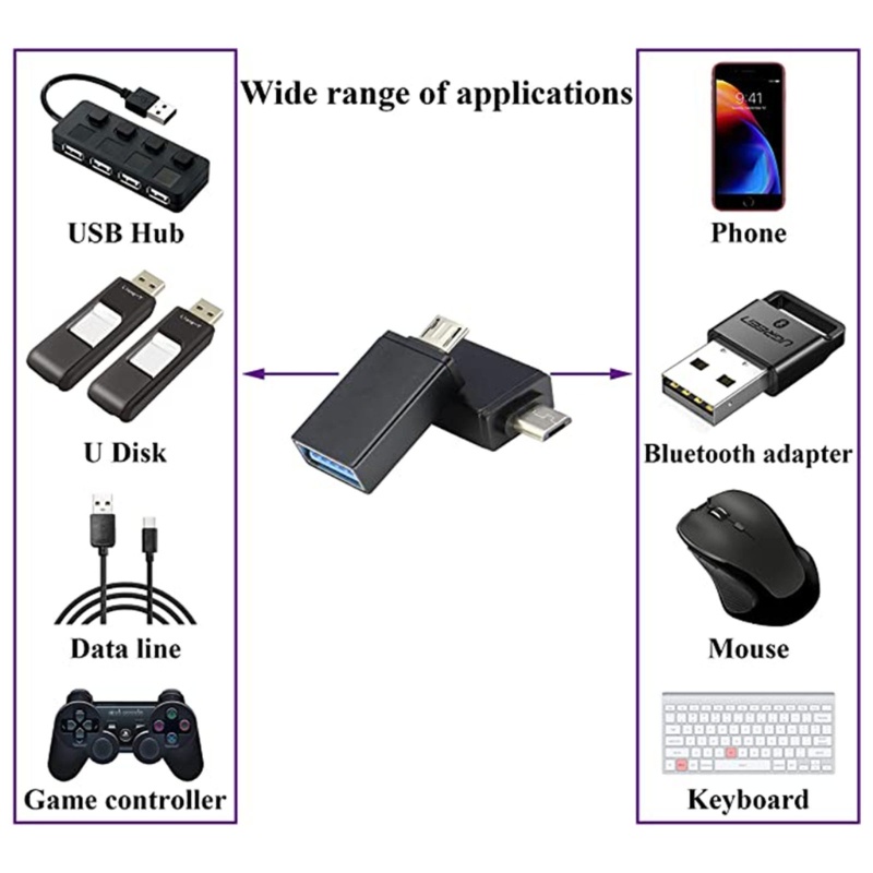 Zzz Adapter Micro USB Male to USB 2.0 Female Bahan Aluminium Alloy Untuk Tablet Smartphone