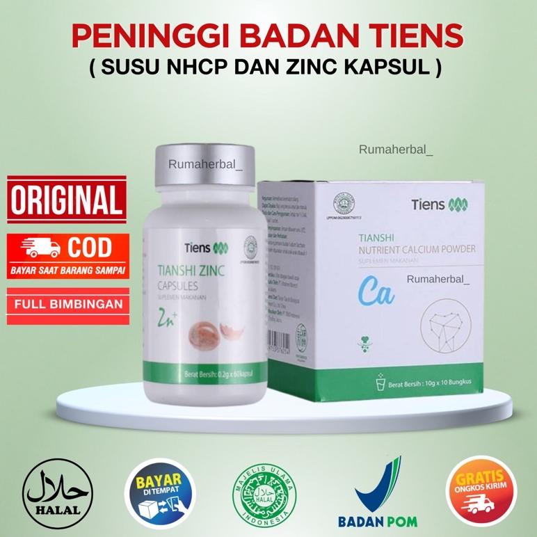 

[BAYAR DITEMPAT] [TERLARIS ] PENINGGI BADAN TIENS || SUSU NHCP & ZINC CAPSUL | PENAMBAH TINGGI BADAN ANAK DAN DEWASA | PRODUK ORIGINAL