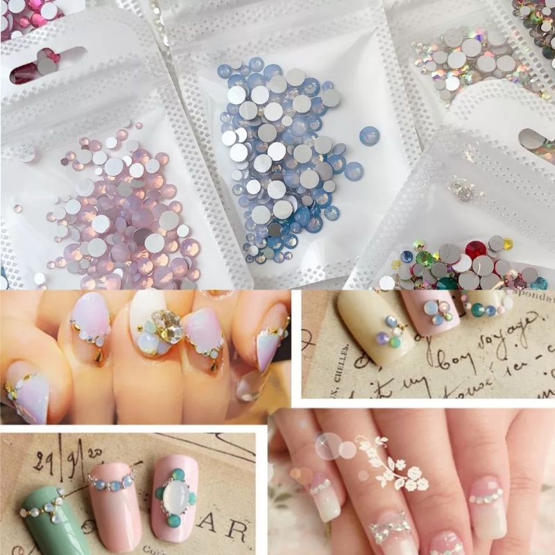 Nail Accessories Mixed Pearl Beading Set Caviar Manik Sequins Menicure Slices 3D Butterfly Nail Art