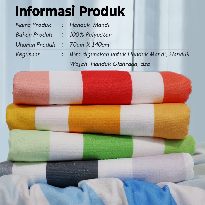 Handuk Mandi Dewasa Ukuran 70cm x 140cm Terbaru Handuk Mandi Dewasa 100% Polyester Daya Serap Tinggi Handuk Mandi Handuk Mandi Dewasa Praktis &amp; Modis | H1