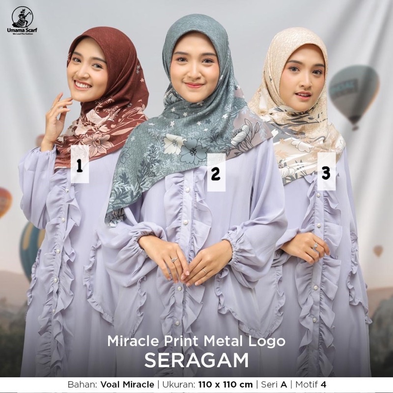 (SERI A) SEGIEMPAT MOTIF MIRACLE PRINT METAL LOGO SERAGAM