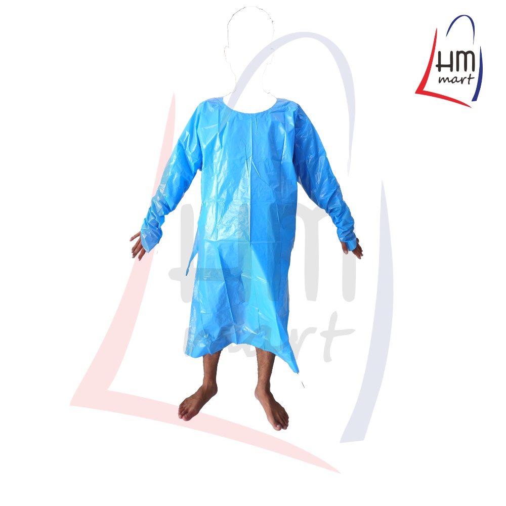 Apron Celemek Plastik Full Body Lengan LDPE Export Quality