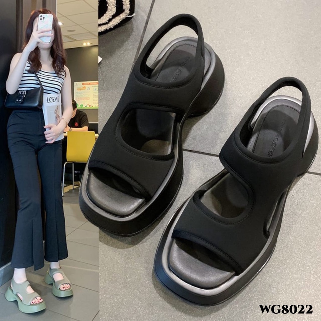 WYN WEDGES SANDALS FASHION KOREA MODEL SANTAI COCOK BUAT JALAN2 WG8022