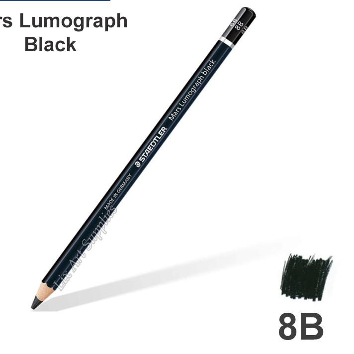 

ヤ Staedtler Mars Lumograph Black Pencil - 2B/ 4B/ 6B/ 8B / Pensil Staedtler 2B/ 4B/ 6B/ 8B ↮