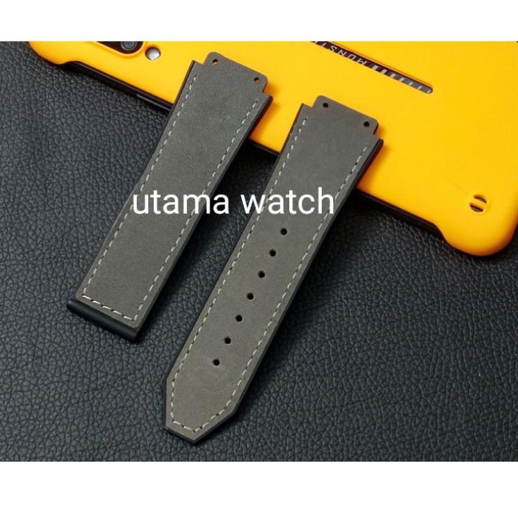 Jual hT Strap Tali Jam Tangan hublot kulit hitam coklat Tali jam hublot