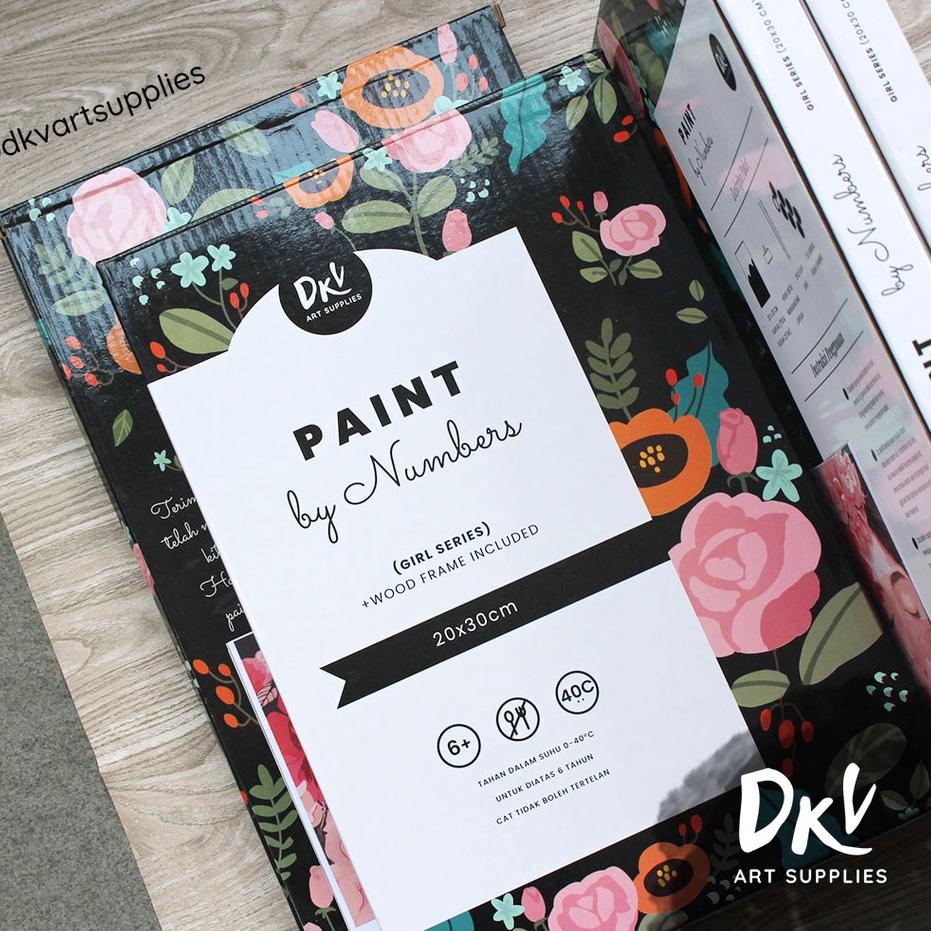 

Terlaris❀← Paint By Number 20x30cm Girl Series DIY Painting Kit Mewarnai Lukisan with Wooden Frame Numbers 53 ←