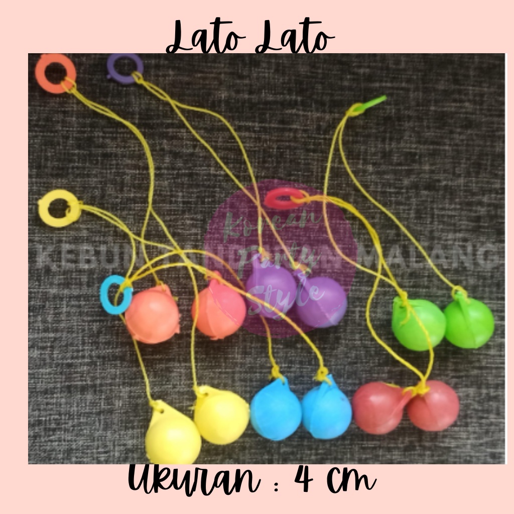 KOREAN MAINAN ANAK TIK TOK / ETEK ETEK LATO LATO / LATTO LATTO TEKTEK KECIL DAN BESAR