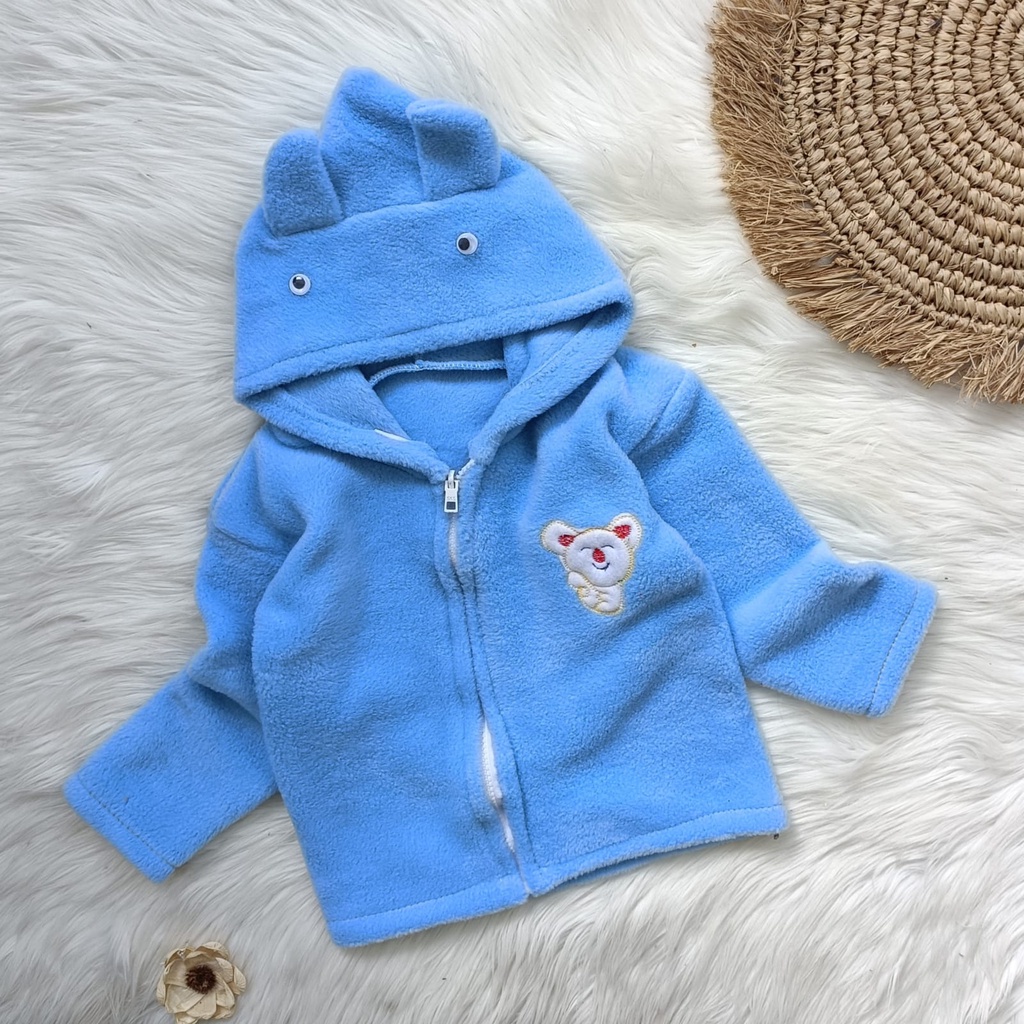 Jaket emen tebal bordir model telingaa 6-24 bulan