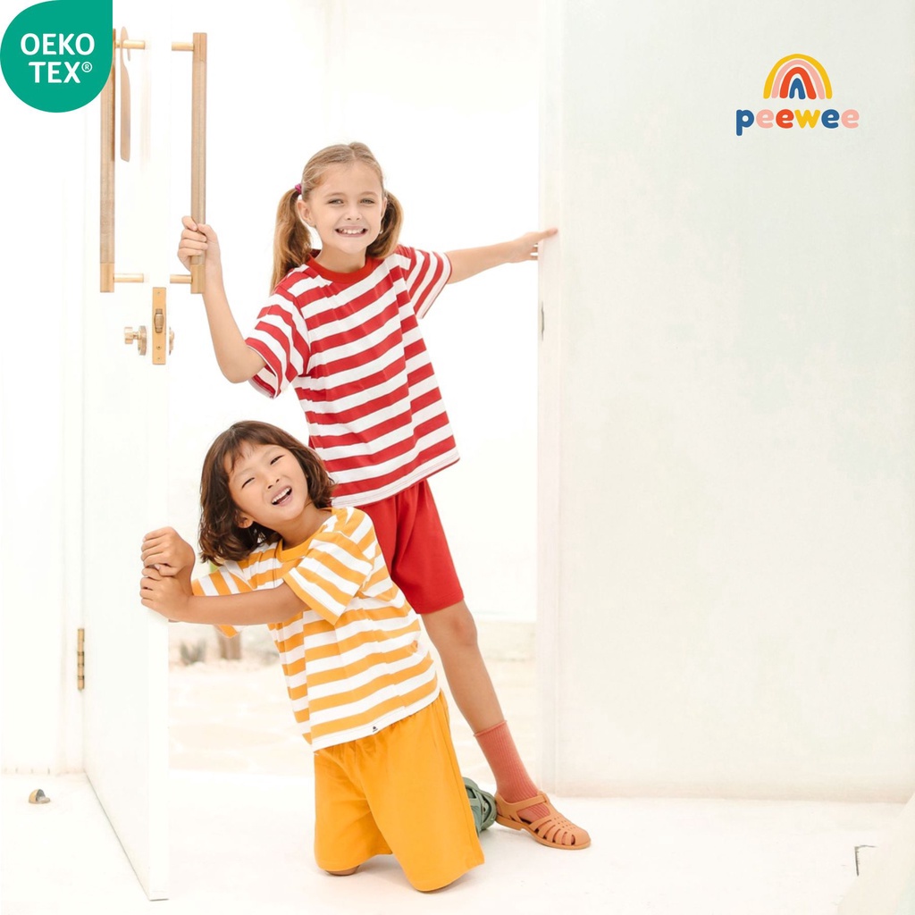 PEEWEE Oversized Striped Kids Set Setelan Anak