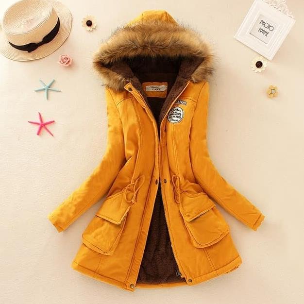 Jaket Winter Wanita Import / Jaket Parka Bulu Musim Dingin Import